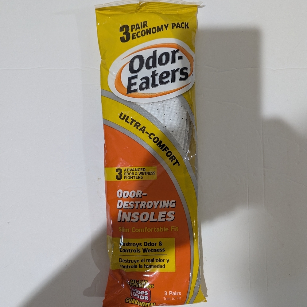 NEW Odor-Eaters Ultra-Comfort Insoles. Size Trim To Fit. 3 Prs
